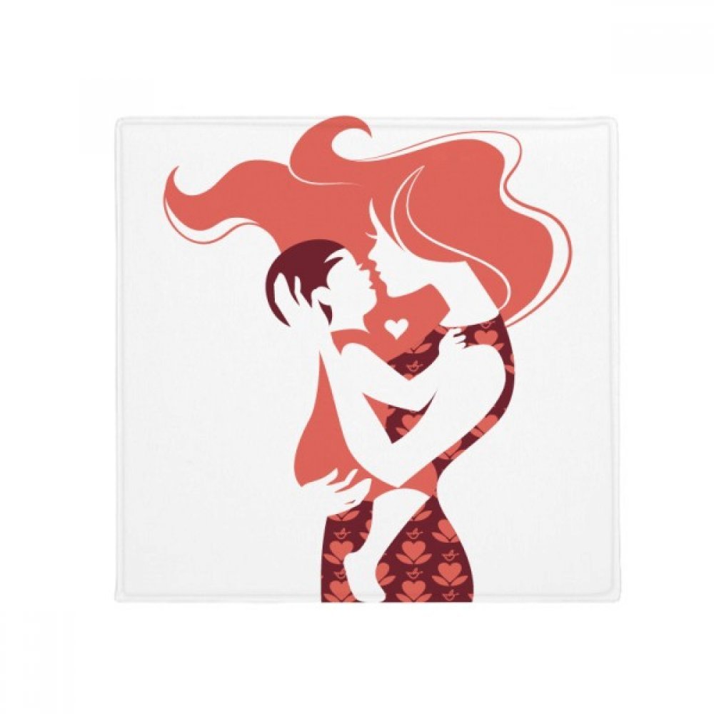 Tapis de sol anti-slip motif affection famille mère enfant 60x60cm pour sol de salle de bain