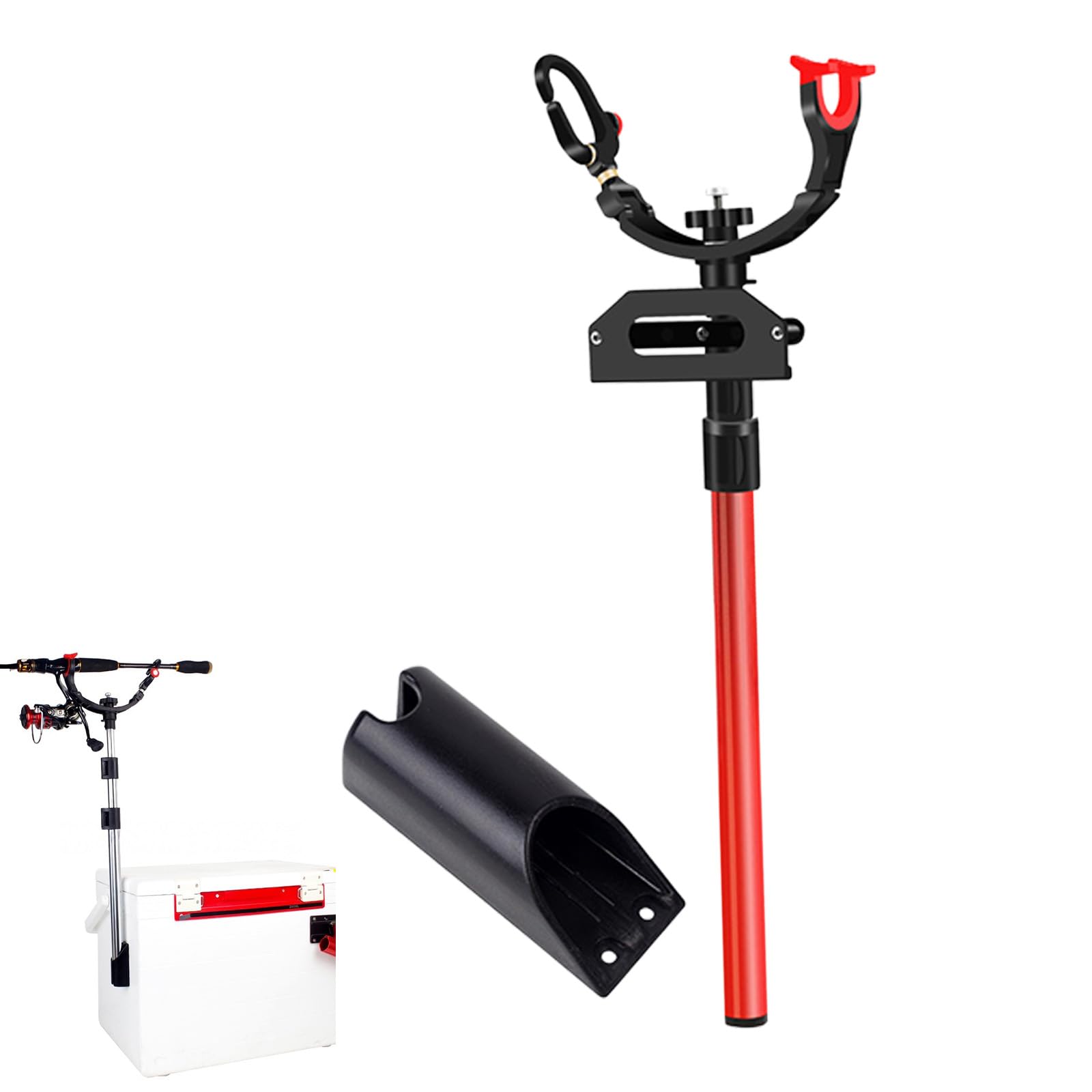 Hsioluted Aluminum Alloy Fishing Rod with Adjustable Angles for Bucket Stable Construction Multi Pattern Optional Transportable Fishing Rod Rack