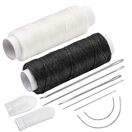 ENCHOL 100 m Leather Waxed Thread, Upholstery Repair Sewing Thread Kit with Sewing Needles