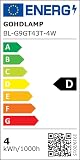 Żarówki LED G9 2700K, ciepła biel, nieściemnialna, 5 szt., G9, 230 V, 4 W, 450 lm, odpowiednik żarówki halogenowej T4 40 W, żarówka LED z kątem wiązki 360°, do kryształowej lampy biurkowej