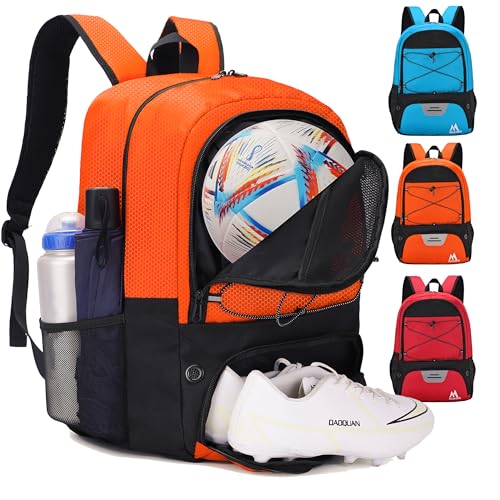 Hsmihair Bolsa De Futebol-Mochila E Mochila De Futebol Para Futebol, Vôlei E Basquete, Com Compartimento Para Bola E Presilha Separada