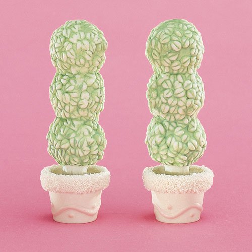 Department 56 Snowbunnies "Shrubs-In-A-Tub" (Set of 2) #56.26140