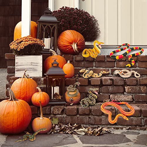 image for Toymany 8PCS Snake Figures Safari Animal Figurines, Realistic Jungle A