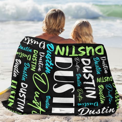 Personalized Blankets for Kids with Names Customized Blankets with Name for Adult Custom Blanket Gift for Birthday Christmas Valentines Day Gift