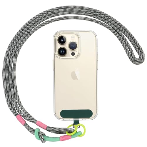 Coiwxmoi Cordon Telephone Portable, Universelle Cordon Telephone Portable avec Patch,Lanière de Téléphone Portable Amovible Résistante, Collier Compatibles...