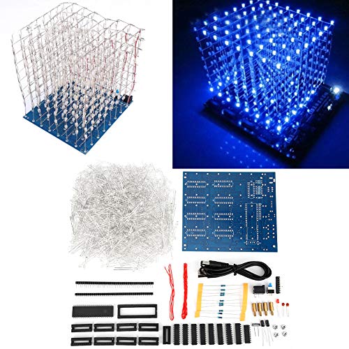 3D LED Cube Light Cube Kit 8x8x8 Cm LED Light Group Cube Diy Kit Cubo Luminoso para Niños/Adolescentes Actividades de Aprendizaje