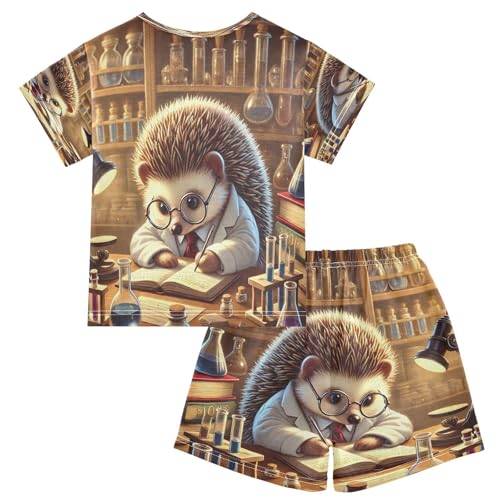 Hedgehog Pajama Set Short Sleeve Nightwear Soft Clothes Set Summer Pajamas Cotton 5Y2