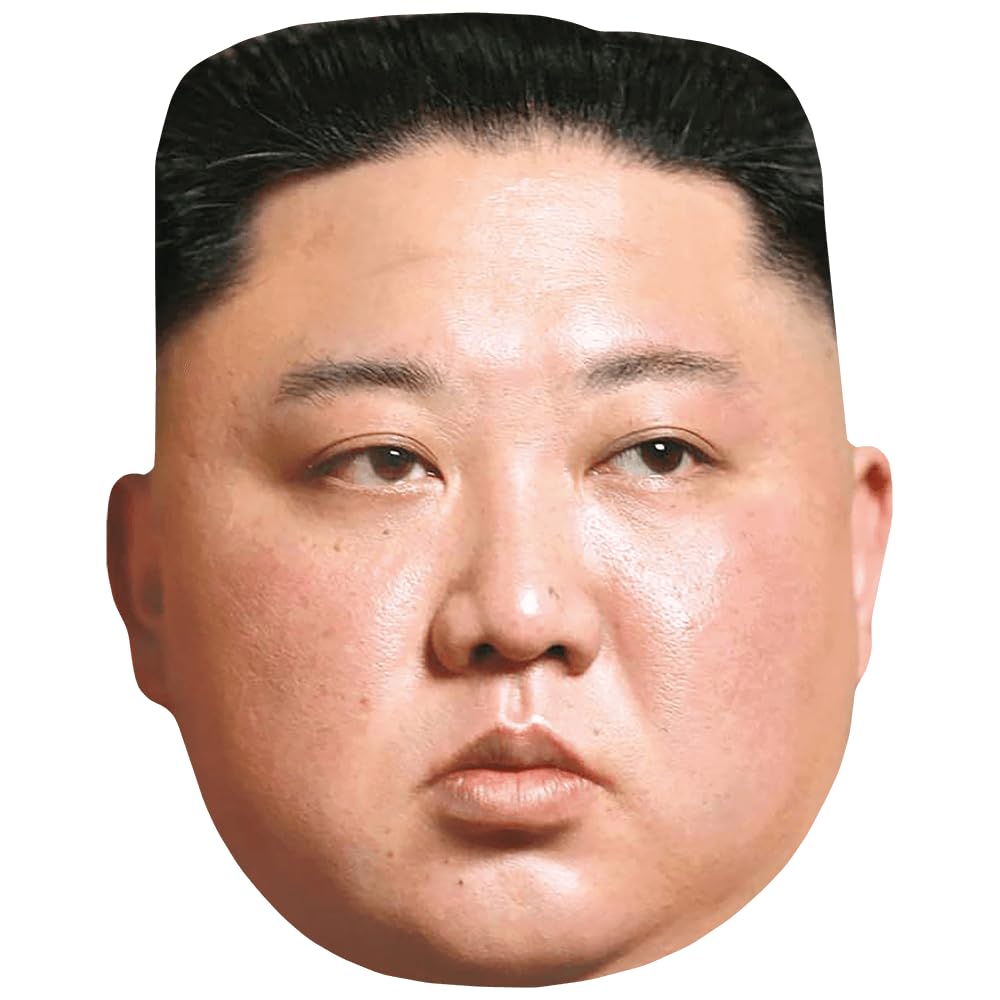 Kim Jong-un (Black Hair) Celebrity Mask, Flat Card Face, Fancy Dress Mask