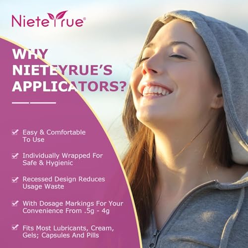 Image of Disposable Vaginal Applicators - Updated with Dosage Markings, Individually Wrapped for Hygiene, Fits Most Lubricants, Creams & Gels, Feminine Care Essentials (120 Pack)
