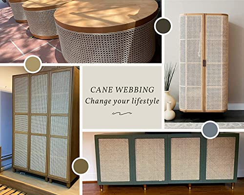 Claynix Fettuccia In Rattan Naturale Per Progetti Di Canna, Larghezza 35,6 Cm, Lunghezza 35,6 M, Per Progetti Di Canne In Rattan, Materiale A Trama Aperta Per Armadi E Porte (4,5 M) - 7