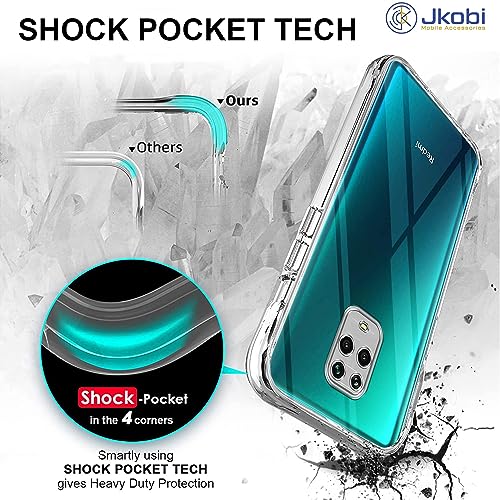 Image of Jkobi Back Cover for Xiaomi Mi Redmi Note 9S (Silicone Clear Case with Camera Protection | Soft and Flexible | Transparent)