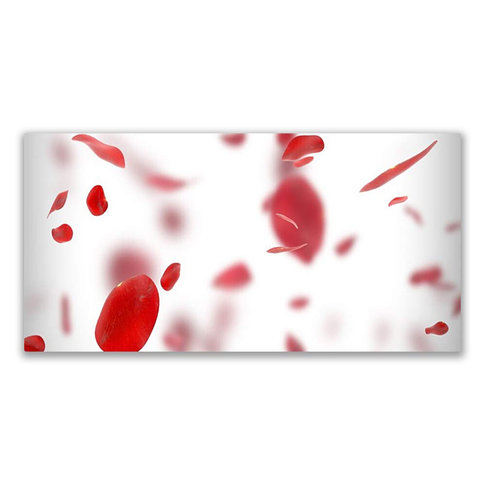 Tableau décoration déco mural moderne 140x70cm avec toile imprimés pétales de rose floral