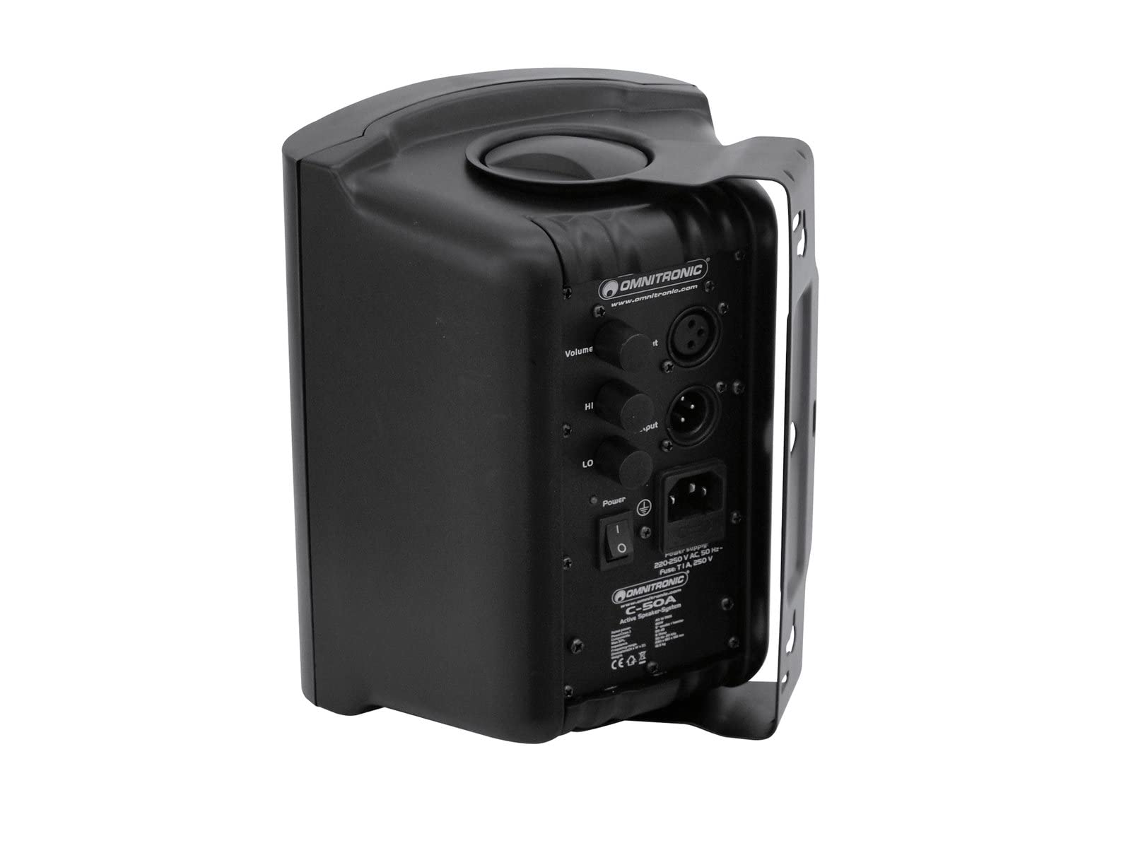 Omnitronic C-50A - Altoparlanti attivi a 2 vie (40 W RMS), colore: Nero