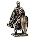 Crusader Knight Statue Silver Finishing Cold Cast Resin Statue 7