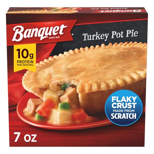 Banquet Frozen Pot Pie Dinner,Turkey, 7 Ounce