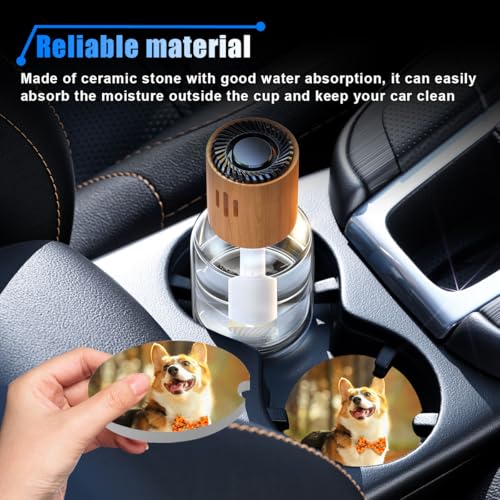 Portavasos de cerámica sublimado para coche, set 12 piezas miniatura 3