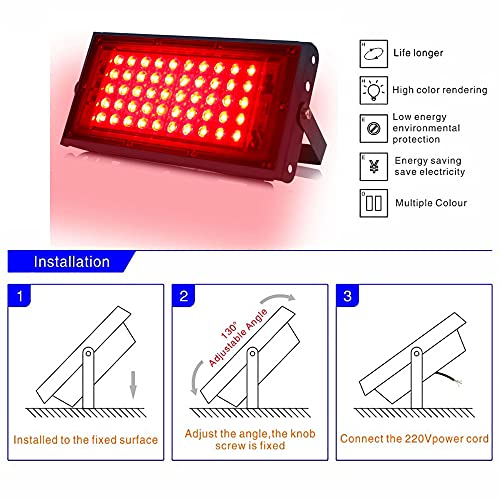Image of MLD 20W Led Flood Light AC 220V Waterproof Brick focus Floodlights for indoor outdoor Lights | Red | 20 Watt | Pack Of 1
