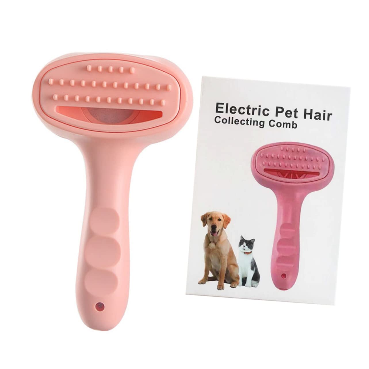 Mipcase Peine para Gatos y Perros Cepillo De Succión Eléctrica Mango Ergonómico Quitar Pelo Fácil y Cómodo