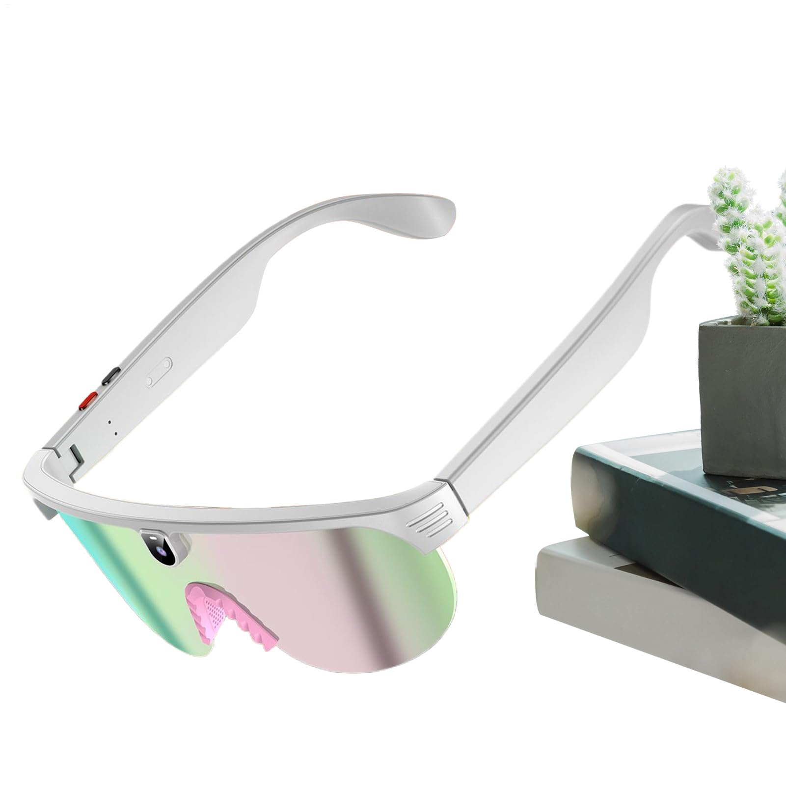 Lunettes de cyclisme - Vélo connecté avec caméra intégrée, réduction du bruit et protection UV | Lunettes de soleil sans fil pour jeunes, adolescents, hommes, garçons, filles, femmes, sports