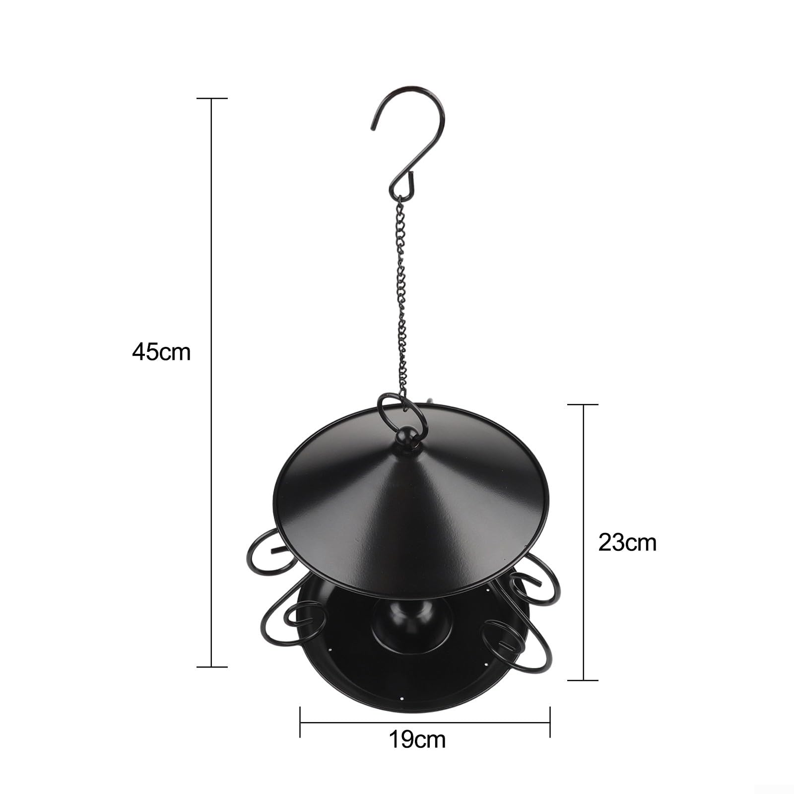 Contenitore Nettare Uccelli Design Elegante Nero
