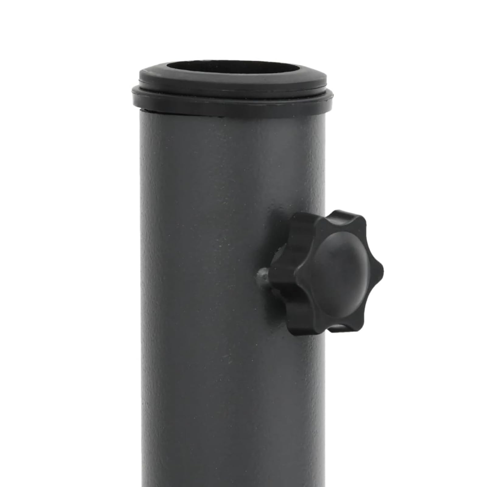 Gecheer Base per Ombrellone, Stabile e Robusta con Manopola di Fissaggio, Ø49,5 cm x 32 cm, Plastica e Cemento con Tubo in Ferro, Adatta a Pali da 32/35/38 mm, per Esterno e Terrazza