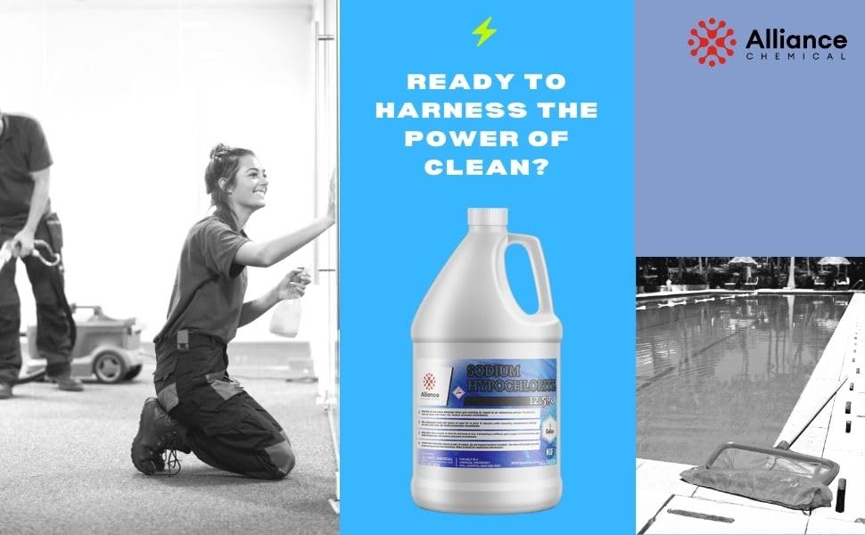 Image of Alliance Chemical Sodium Hypochlorite 12.5% Solution - 2 Quarts - High Purity for Pool Cleaning and Water Treatment