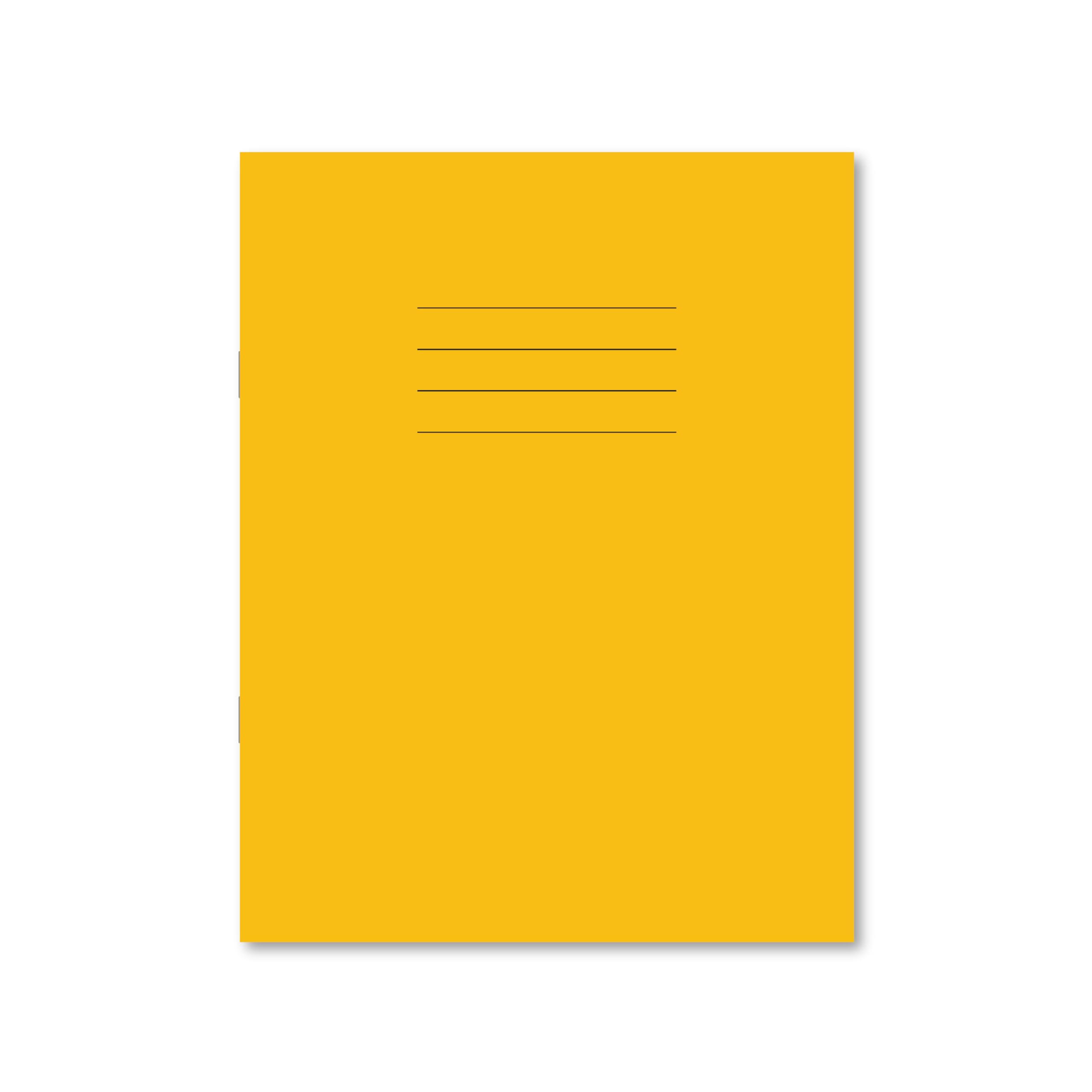 Hamelin 9 x 7 Exercise Books 8mm Ruled & Margin 96 page 50 pack in Yellow