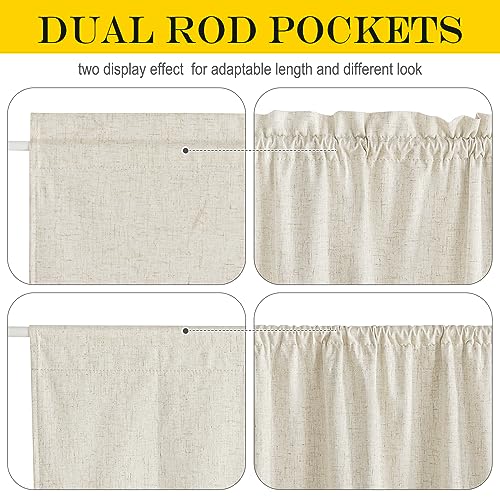 NICETOWN-100-Blackout-Linen-Curtain-for-French-Front-Door-Thermal-Insulated-Door-Curtain-Panel-with-Tieback-for-Patio-Glass-Linen-Sheer-Drapes-for-Living-Room-W25-x-L72-1-PC-Natural-Beige NICETOWN 100 Blackout Linen Curtain for French Front Door Thermal Insulated Door Curtain Panel with Tieback for Patio Glass Linen Sheer Drapes for Living Room W25 x L72 1 PC Natural Beige