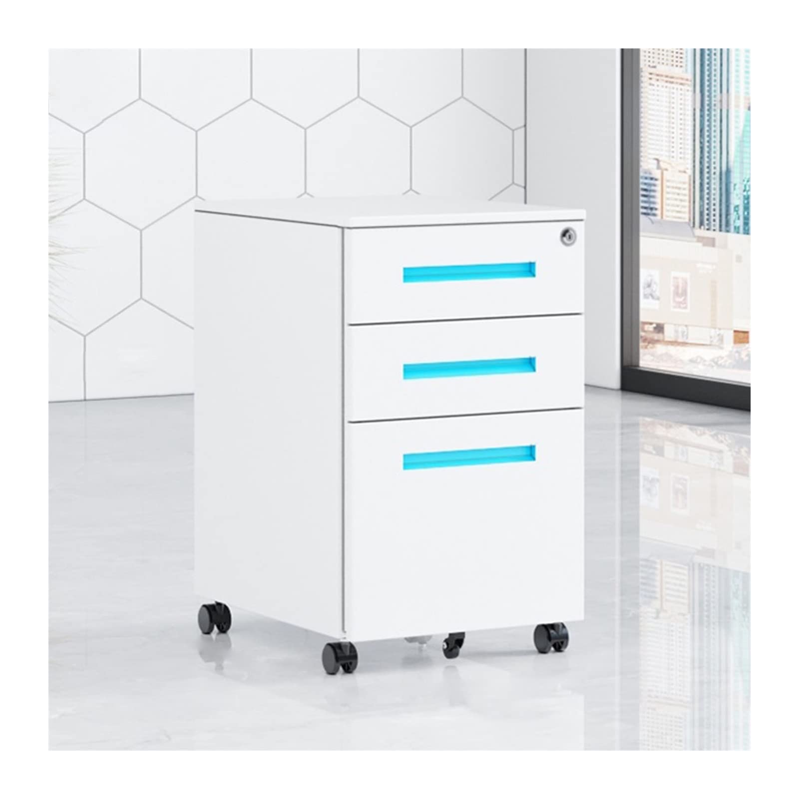 Aioneer F Ile Cabinet Office Loor-To-Ceiling Ile Cabinet Movable Cabinet 3-Drawer Steel Mobile Push Cabinet Locker Low Cabinet Table Under Cabinet Iling Cabinet