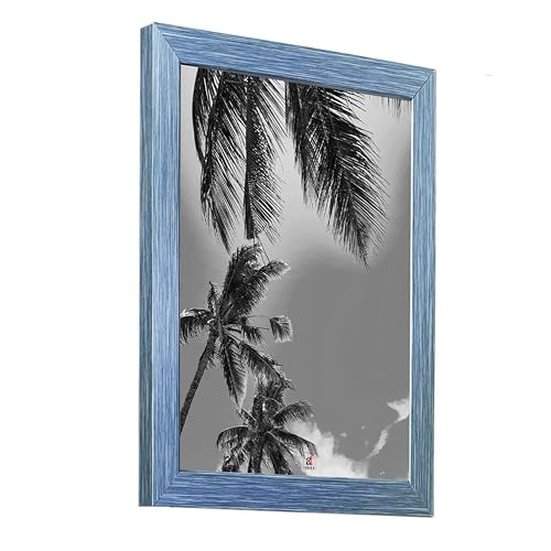 Image of Art Street Hanging Picture Frame for Wall Hanging Photo Frames for Wall Decoration Home Decor Photo Frame for Diwali Decoration Picture Frames A4 Size Blue 20x30 cm