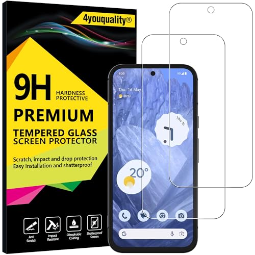 4youquality Screen Protector for Google Pixel 8A (6.1-Inch) Tempered Glass Film 2-Pack [LifetimeSupport][Impact-Resistant][Anti-Scratch]