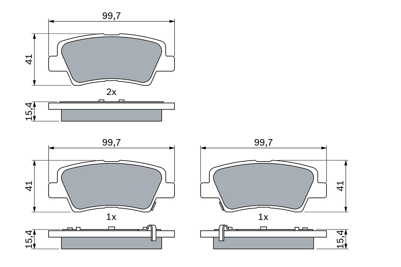 BOSCH Plaquettes de frein arrière (jeu) 0986494557 | Compatible avec: HYUNDAI ACCENT IV Stufenheck, i10 II, i10 II Stufenheck, i20 ACTIVE, i20 II, i20 II Coupe, i30, i30 Coupe