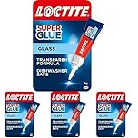 Loctite Glass Bond - Instant Super Glue for Glass, Easy to Use and Durable Clear Adhesive for Long-term Reusability, 1 x 3g (Pack of 4)