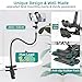 JEBUTU Webcam Stand Camera Mount with Phone Holder& Rotatable Ball Head, 25 Inch Flexible Cell Phone Stand Desk Mount Camera Stand Gooseneck with 1/4