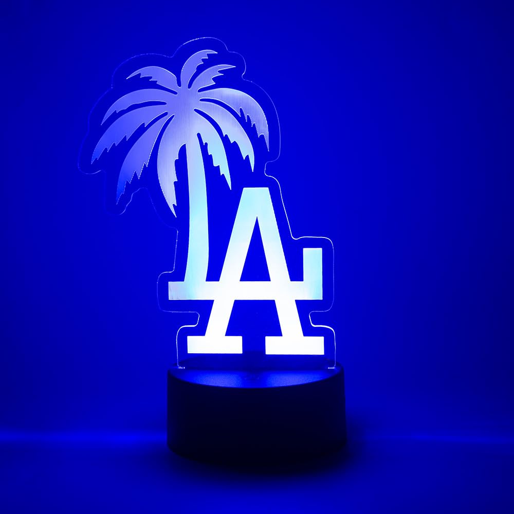 EXIGENT 3D LED Light Los Angeles Palm Tree LA Lamp Acrylic Illusion Night Flashing Cool Palm LA