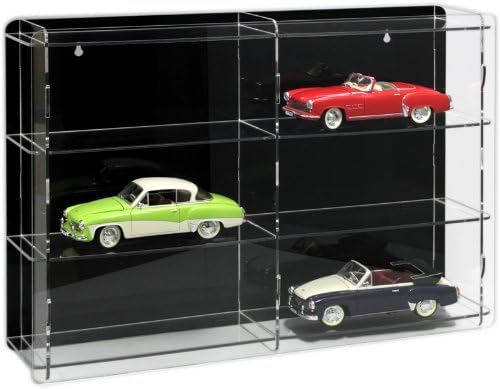 SORA 1/18 Model Car Display Case with black back-panel