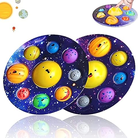 Planet Dimple Solar System Fidget Toy for Kids Galaxy Outer Space Dimple Fidget Christmas Birthday Gifts Party Supplies Educational Toys Stress Relief Anti-Anxiety ADHD Cover