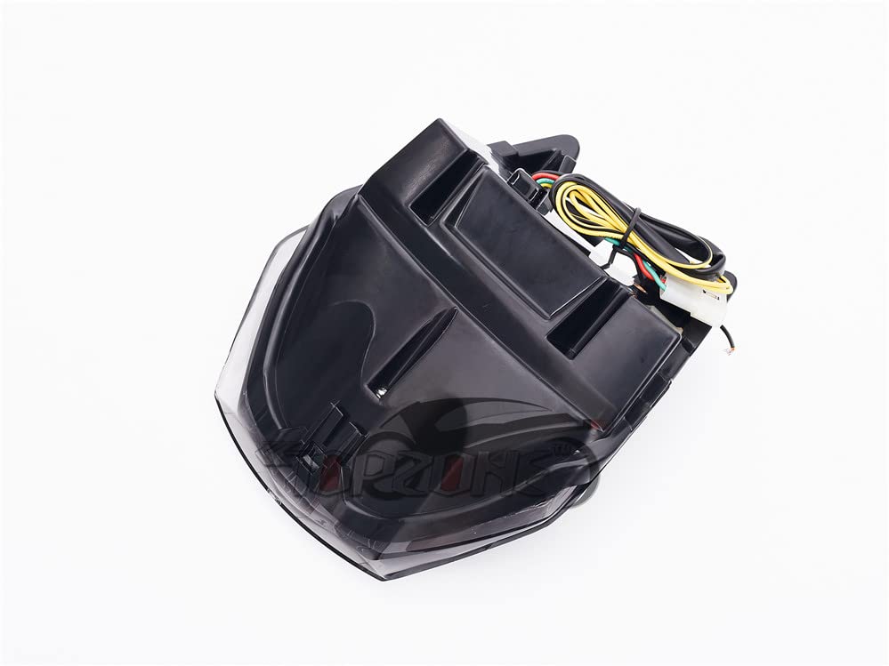 Compatible con KTM 690 SUPERMOTO (2007-2009); 690 DUKE (2008-2011); luz de freno de motocicleta trasera y señal de giro (función de señal de giro integrada de luz trasera, lente ahumada