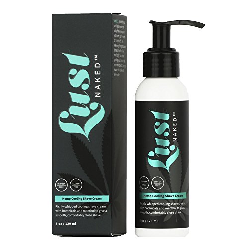Lust Naked Hemp Cooling Shave Cream, Menthol Shave Lotion, Shaving