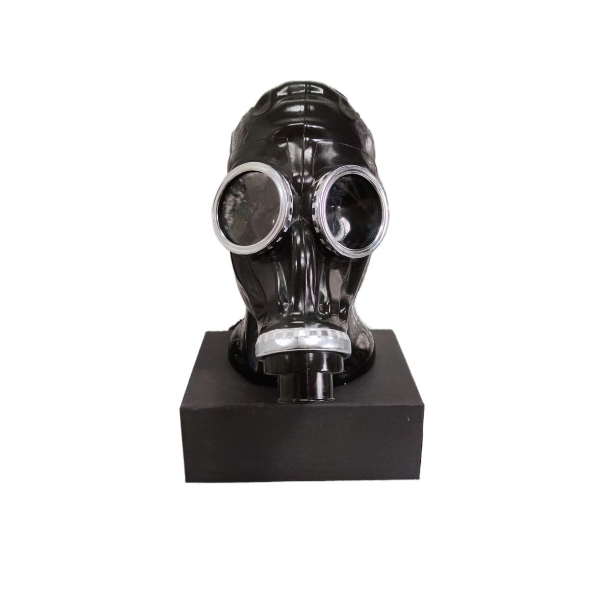Generisch Latex Gas Mask Cosplay Accessories, Breath Control Choking Set, SM, Normal Pattern (Mask + 3L Breathing Bag)