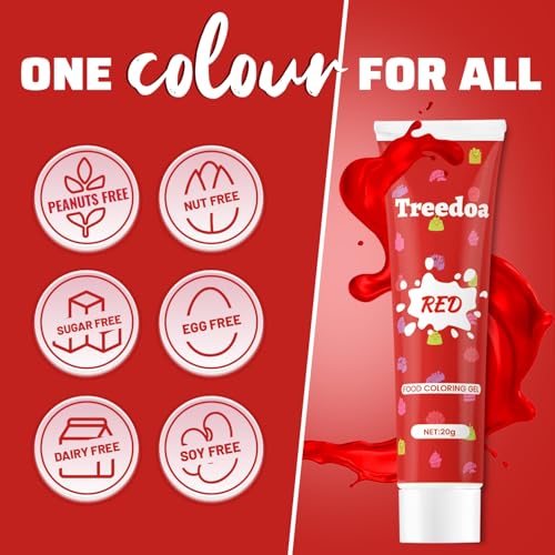 Image of Gel Food Coloring Set,20g x 6 Colors Dye Kit Food Coloring Food Grade Concentrated Liquid Gel Vibrant Cake Food Dye Color for Easter Eggs Cake Decorating Baking Icing Cooking Fondant-0.7 Fl.oz /Bottle