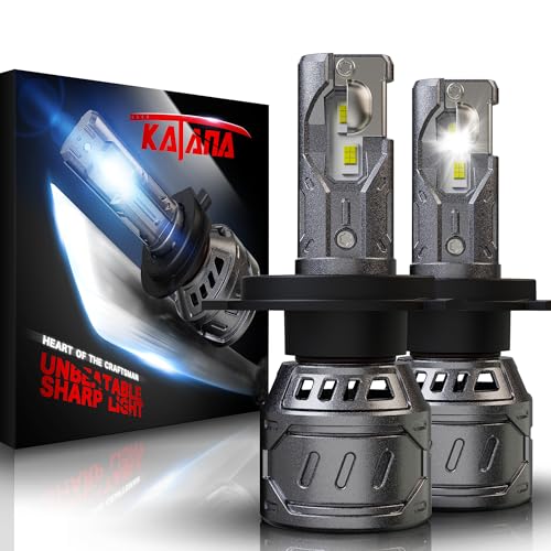 Image of KATANA H4 Bulbs, 9003 400% Brightness 6500K Plug and Play 1:1 Size Fog of 2 | Cooling Fan,360Beam Angle,Super Bright