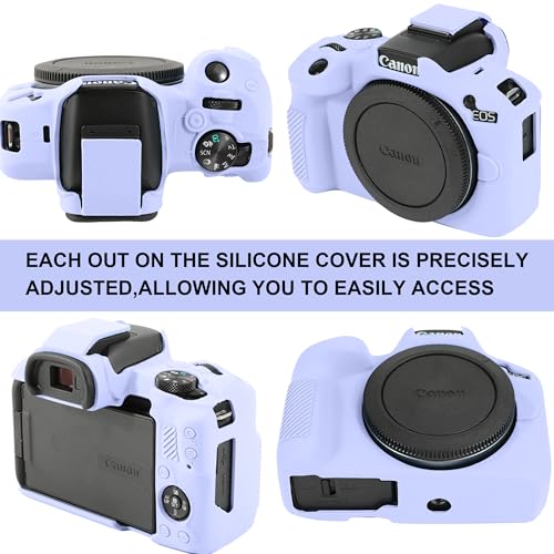 Funda protectora de silicona para Canon EOSR50 Lilac purple miniatura 4