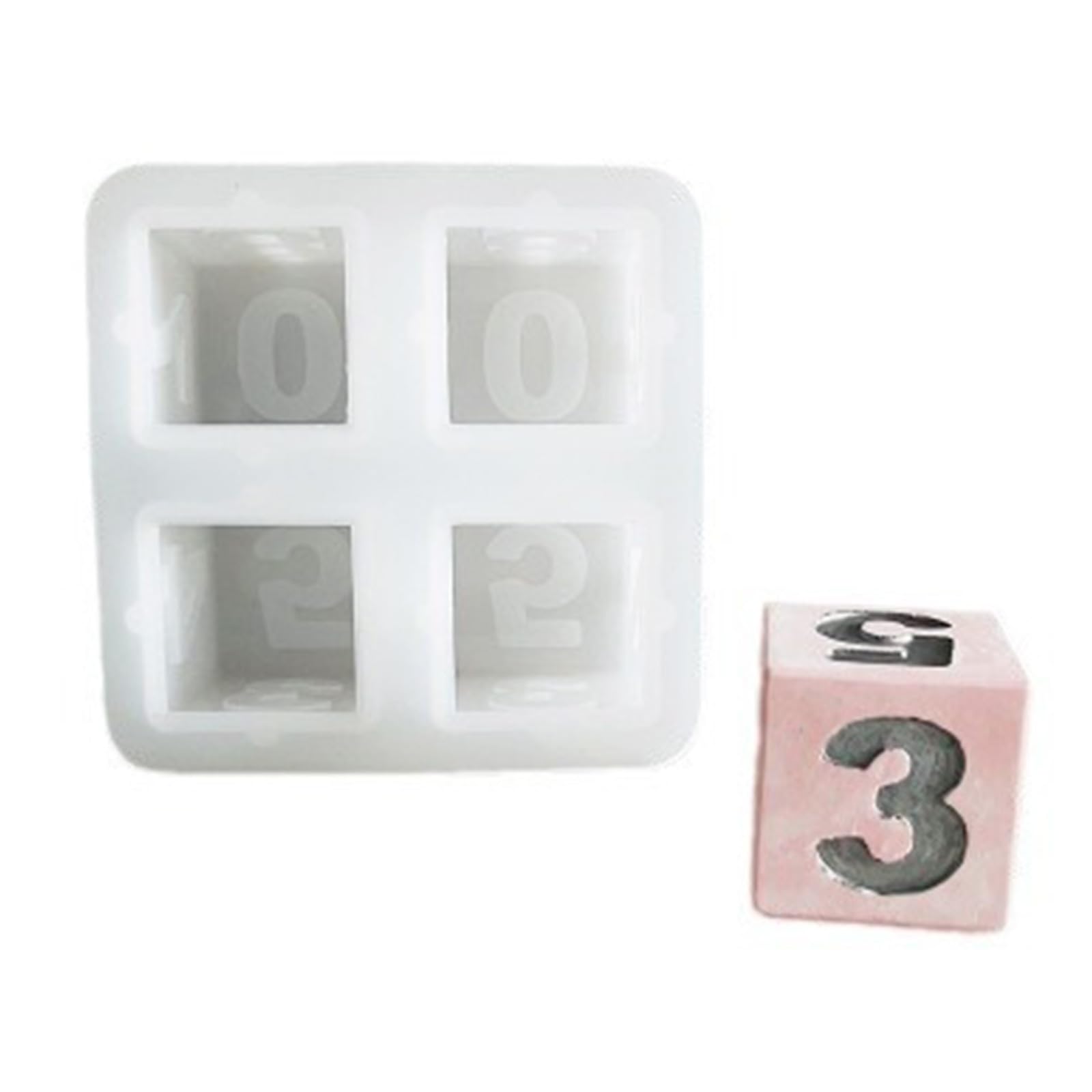 Number Cube Silicone Molds Epoxy Resin Silicone Molds For Making Block Calendar Dices Soap Home Decoration