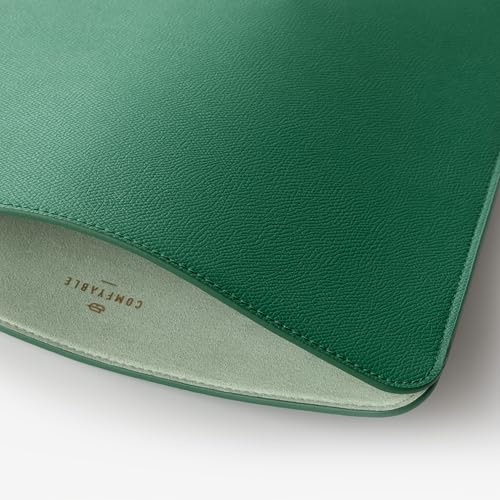 Image of Comfyable Laptop Sleeve 14 Inch Precisely Compatible with MacBook Pro M4 M3 M2 M1 Pro /Max 2024, Genuine Leather Cover Case, Leafy Green