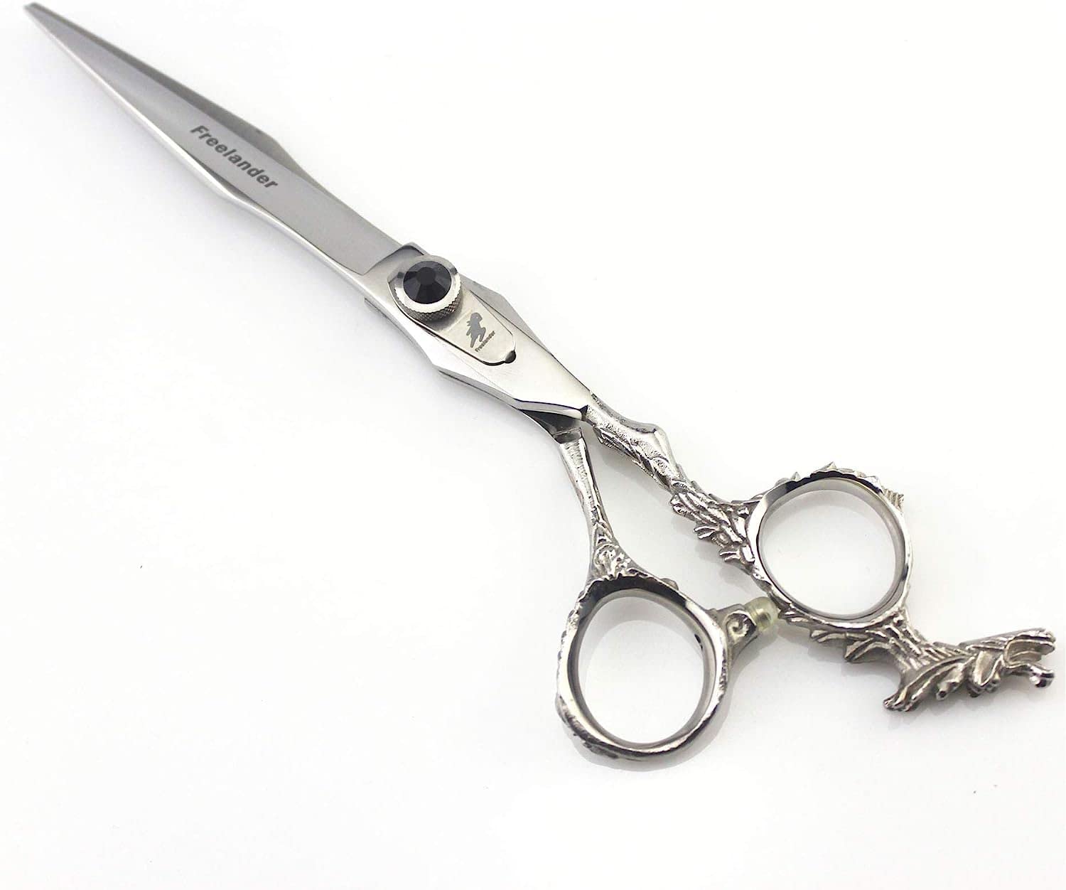 Forbici da Parrucchiere Professionali, Forbici da Taglio per Capelli Cesoie per Barbiere-Lunghezza Totale 6" con Vite di Tensione di Regolazione Fine 100% Acciaio Inossidabile, B2, Taglio Piatto 7 Pol