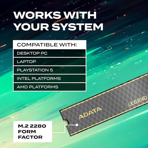 Image of ADATA 2TB Legend 860 PCIe Gen4 x4 M.2 2280 SSD Solid State Disk