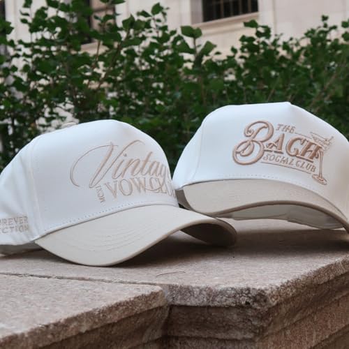 Image of Vintage Faith & Forever Trucker Hat | Men & Women | Christian Cross Jesus Hats | Bachelorette Bride Hat | Cotton | Snapback