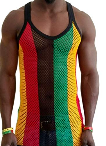 Clossy London Men's Rasta String Vest |...