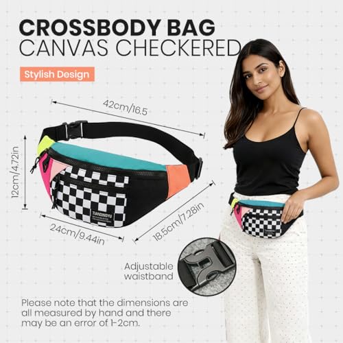 Image of GUSTAVE Crossbody Bag for Men Women with Badges, Waterproof Sling Bag Large Shoulder Bag with Adjustable Strap for Commuting Travel Outdoor Activities Cycling